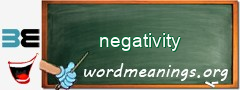 WordMeaning blackboard for negativity